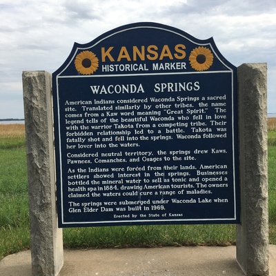 KS Road Sign for Waconda Springs