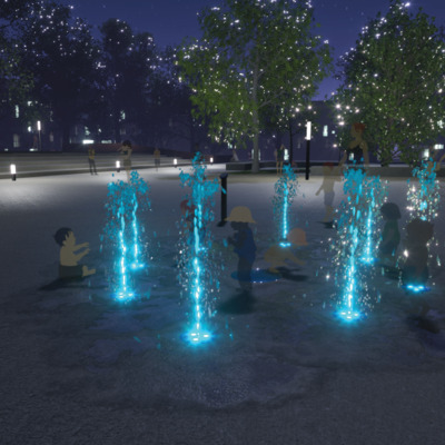 Proposed Splash Pad Lights Up at Night